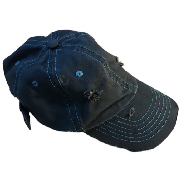 distressed cotton baseball hat - Picture 1 of 7